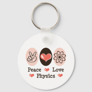 Peace Love Physics Sleutelhanger