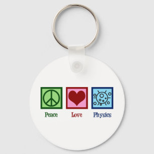 Peace Love Physics Sleutelhanger