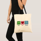 Peace Love Physics Tote Bag (Voorkant (product))