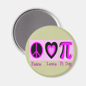 Peace Love Pi Day PINK Gifts Magneet (Voorkant / Achterkant)