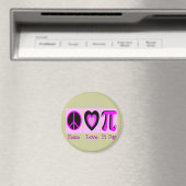 Peace Love Pi Day PINK Gifts Magneet (Insitu (Vaatwasser))