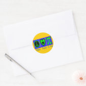 Peace Love Pi Day Ronde Sticker (Envelop)