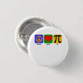 Peace Love Pi Ronde Button 3,2 Cm (Voorkant /achterkant)
