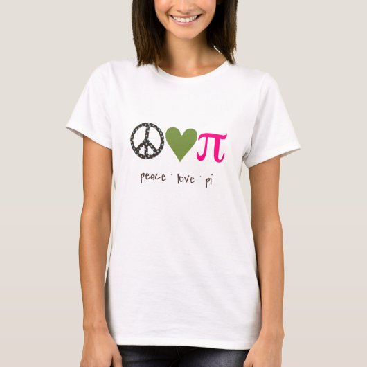 Peace Love Pi T-shirt (Voorkant)