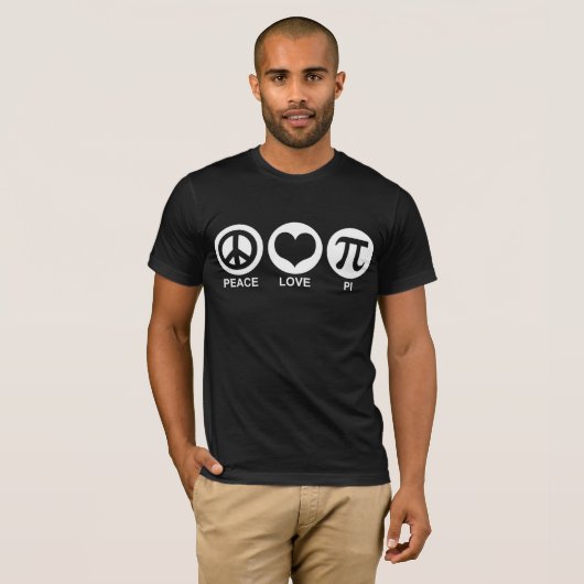 Peace Love Pi T-shirt (Voorkant volledig)