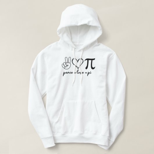 Peace Love Pi Wiskunde Love Pi Day Mathematica Wis Hoodie (Design voorkant)