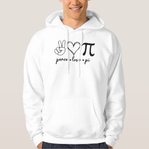 Peace Love Pi Wiskunde Love Pi Day Mathematica Wis Hoodie