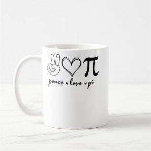 Peace Love Pi Wiskunde Love Pi Day Mathematica Wis Koffiemok