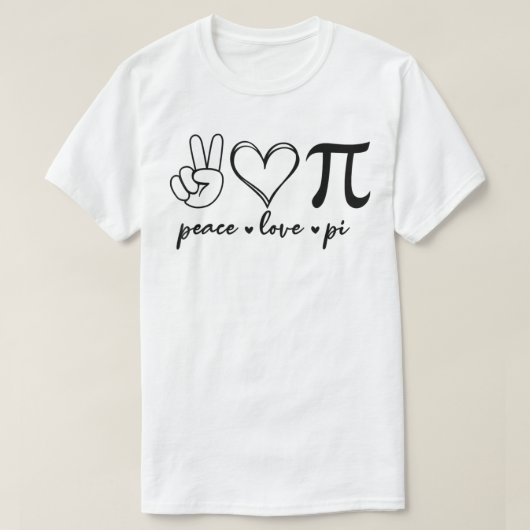 Peace Love Pi Wiskunde Love Pi Day Mathematica Wis T-shirt (Design voorkant)