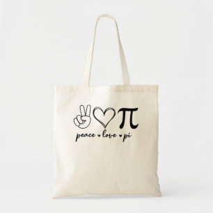 Peace Love Pi Wiskunde Love Pi Day Mathematica Wis Tote Bag