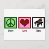 Peace Love Piano Briefkaart (Voorkant)