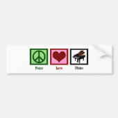 Peace Love Piano Bumpersticker (Voorkant)