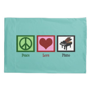Peace Love Piano Kussensloop