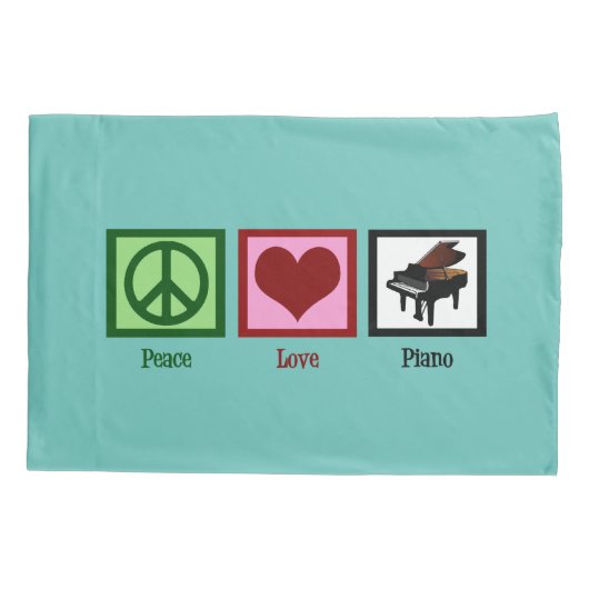 Peace Love Piano Kussensloop (Achterkant)