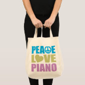 Peace Love Piano Tote Bag (Voorkant (product))