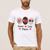 Peace Love Piano Tshirt (Voorkant)