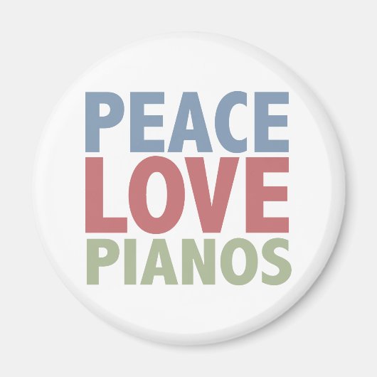 Peace Love Pianos Magneet (Voorkant)