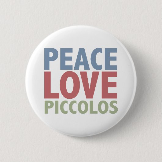 Peace Love Piccolos Ronde Button 5,7 Cm (Voorkant)
