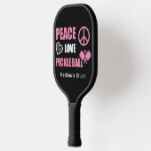 Peace Love Pickle Ball Fun Gezegde Naam Pickleball Paddle (Links)