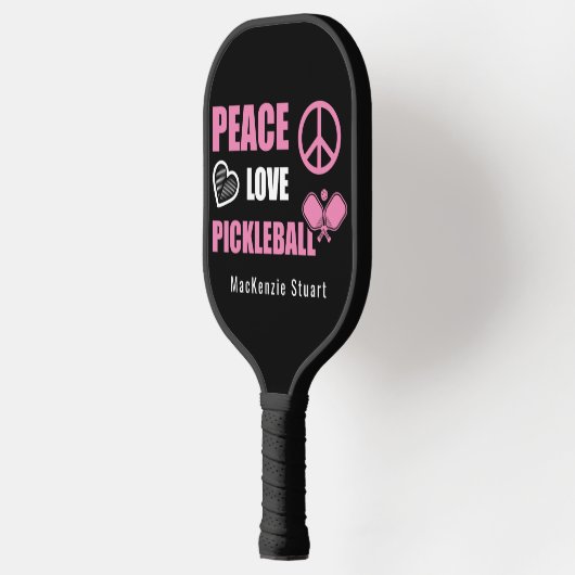Peace Love Pickle Ball Fun Gezegde Naam Pickleball Paddle (Links)