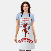 Peace Love Pickleball All-Over Print Apron Schort (Gedragen)