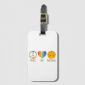 Peace Love Pickleball Bagagelabel (Voorkant (verticaal))
