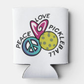 Peace Love Pickleball Blikjeskoeler (Achterkant)