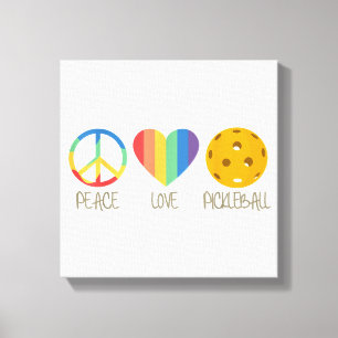 Peace Love Pickleball Canvas Afdruk