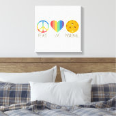Peace Love Pickleball Canvas Afdruk (Insitu (Slaapkamer))