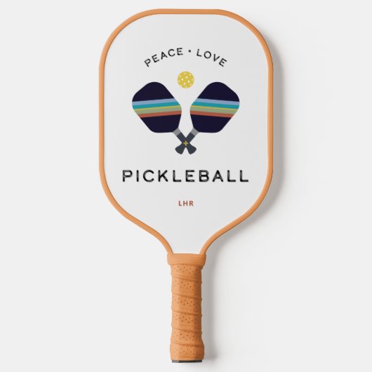 Peace Love Pickleball Custom Pickleball Paddle (Voorkant)