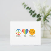 Peace Love Pickleball Feestdagenkaart (Staand voorkant)