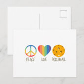 Peace Love Pickleball Feestdagenkaart (Voorkant / Achterkant)