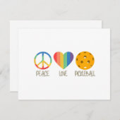 Peace Love Pickleball Feestdagenkaart (Voorkant / Achterkant)