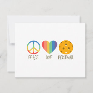 Peace Love Pickleball Feestdagenkaart
