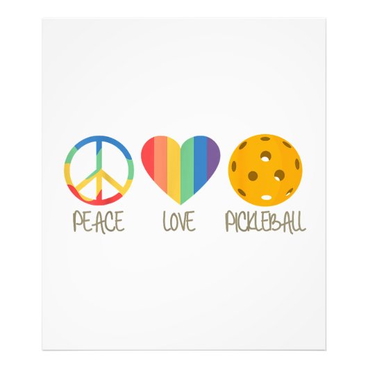 Peace Love Pickleball Foto Afdruk (Voorkant)