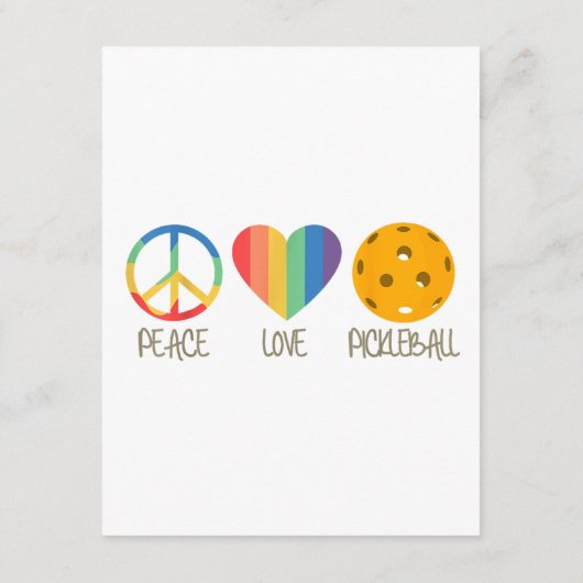 Peace Love Pickleball Informatiekaartje (Achterkant)