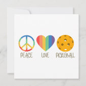Peace Love Pickleball Kaart (Achterkant)