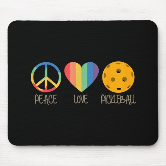 Peace Love Pickleball Muismat (Voorkant)