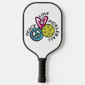 Peace Love Pickleball Pickleball Paddle (Achterkant)