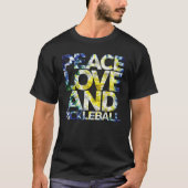 Peace Love Pickleball Pickleball Player Fan Quot T-shirt (Voorkant)