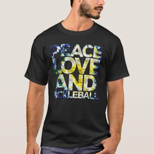 Peace Love Pickleball Pickleball Player Fan Quot T-shirt (Voorkant)