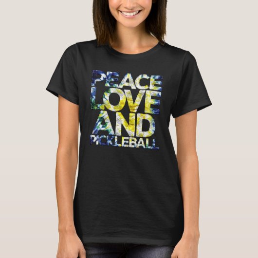 Peace Love Pickleball   Pickleball Player Fan Quot T-shirt (Voorkant)