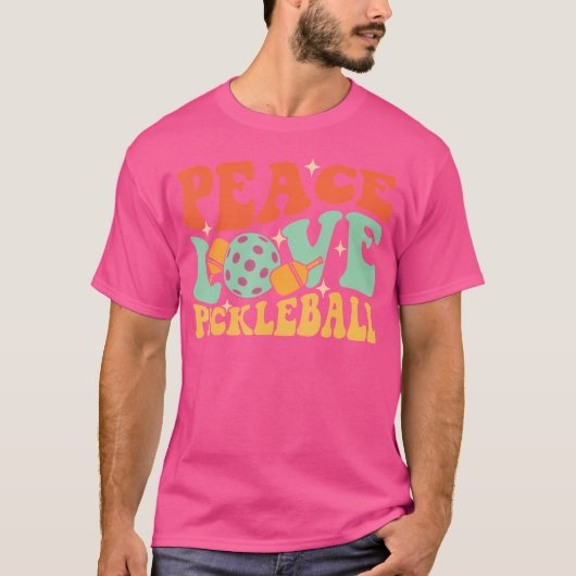 Peace Love Pickleball - Pickleballers Pickleball P T-shirt (Voorkant)