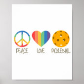 Peace Love Pickleball Poster (Voorkant)