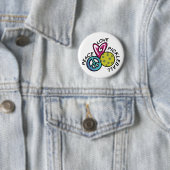 Peace Love Pickleball Ronde Button 5,7 Cm (In situ)