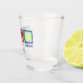 Peace Love Pickleball Schattige gepersonaliseerd Shot Glas (Rechts)