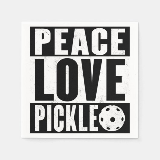 Peace Love Pickleball Servet (Voorkant)