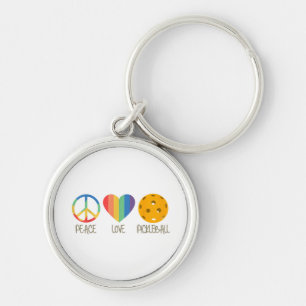 Peace Love Pickleball Sleutelhanger