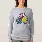Peace Love Pickleball T-shirt (Voorkant)