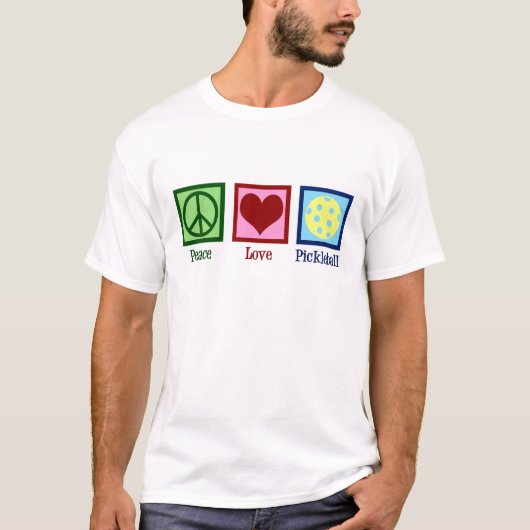 Peace Love Pickleball T-shirt (Voorkant)